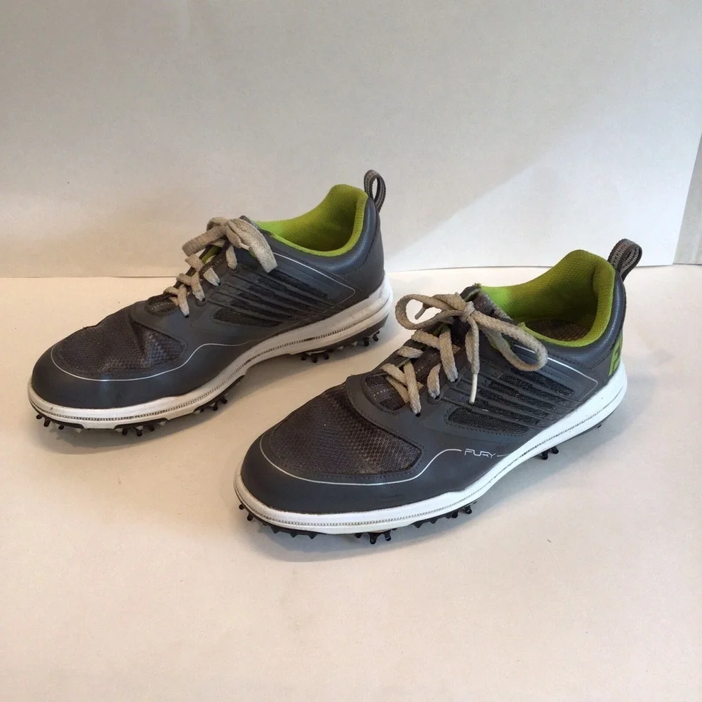 FootJoy Fury Golf Shoes Waterproof‎ 51102 Grey Green White Men's Size 8M